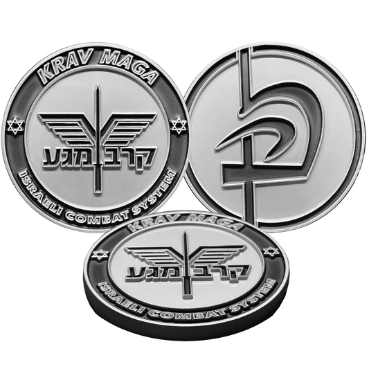 BL15-001 KRAV MAGA Israeli Combat System Silver Challenge Coin