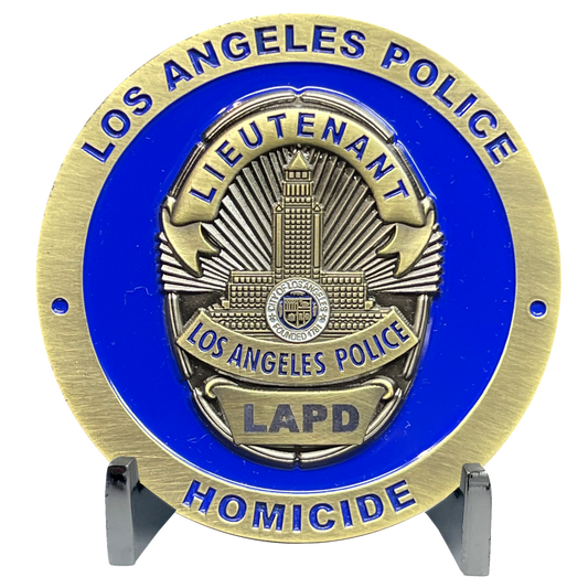 discontinued BL10-005 LAPD Thin Blue Line Challenge Coin Los Angeles Police Department Homicide Lieutenant