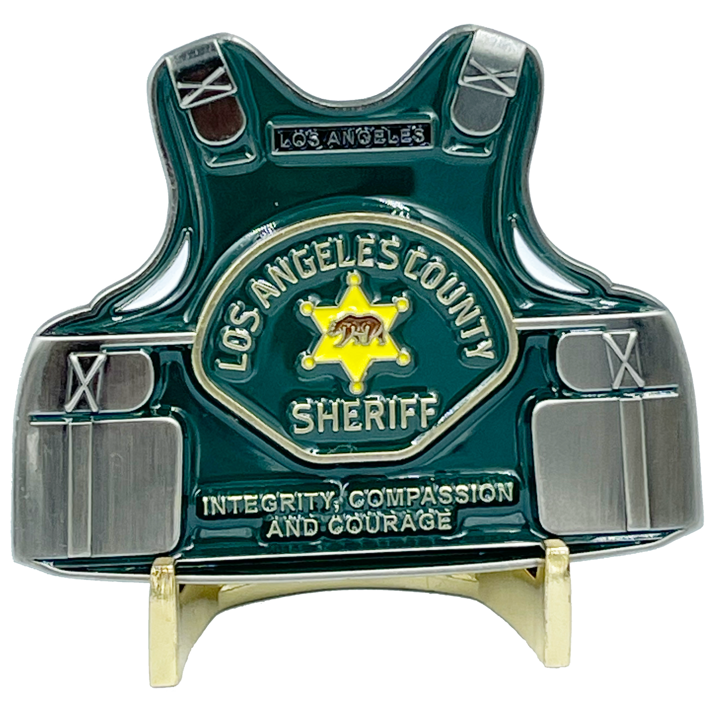 BL11-006 Los Angeles County Deputy Sheriff Body Armor LASD Challenge Coin LA Sheriff's Department