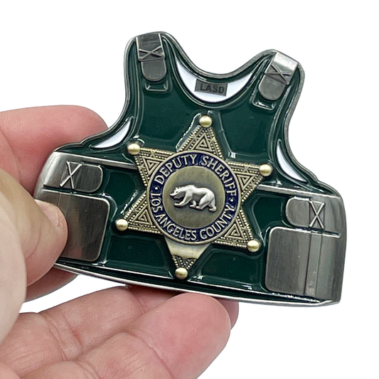 BL11-006 Los Angeles County Deputy Sheriff Body Armor LASD Challenge Coin LA Sheriff's Department