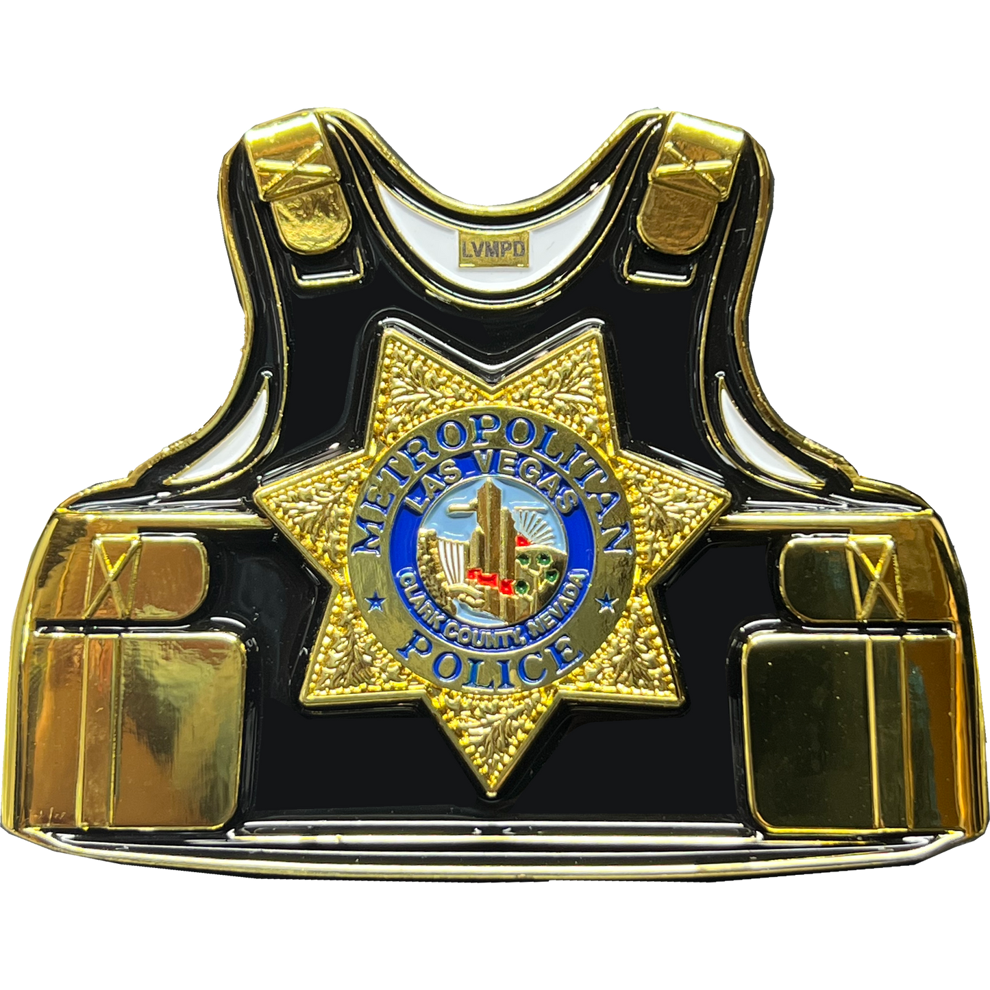 EL11-002 Las Vegas Metropolitan Police Challenge Coin Vest LVMPD
