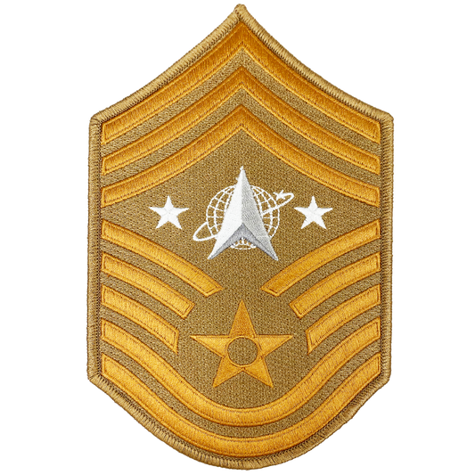discontinued DL3-09 United States Space Force Lunar Desert Camo Moon Patch U.S. Department of the Air Force Senior Enlisted Advisor Chief Master Sergeant Rank