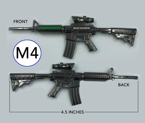 BL3-019 M4 **Thin Green Line** Challenge Coin Police, Army, Border Patrol CBP (4.5 inch)