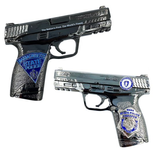 G-016 Massachusetts State Police Trooper Duty Smith & Wesson M&P 45 MSP Challenge Coin