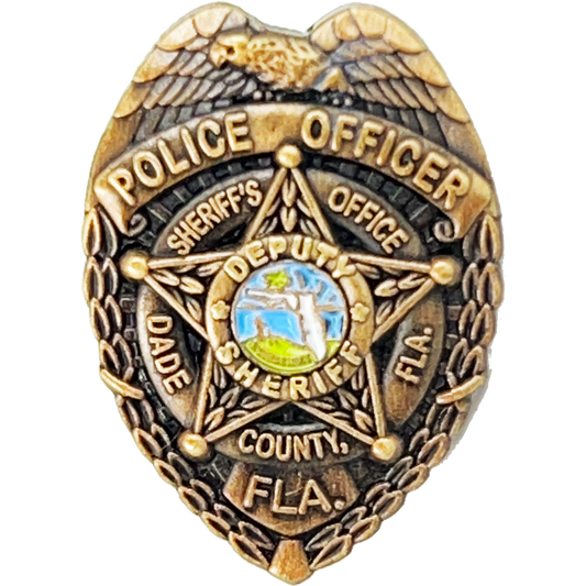 PBX-002-G Miami Dade Florida Police Department Deputy Sheriff Label Pin 1 inch