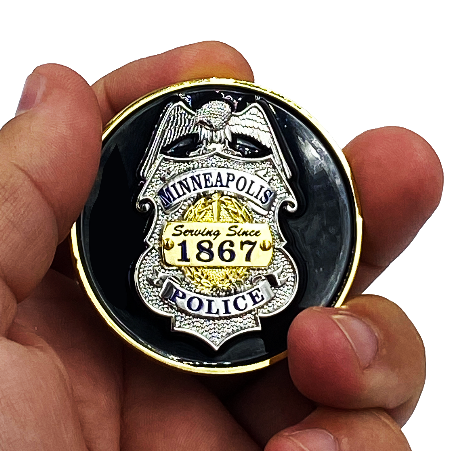 G-013 MINNEAPOLIS POLICE DEPARTMENT PD MPD WALK OFF BLUE FLU CHALLENGE COIN SORRY WE’RE CLOSED