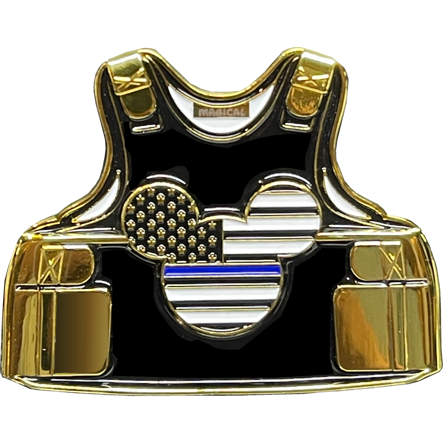 BL15-002 Thin Blue Line Mouse Park Security Challenge Coin