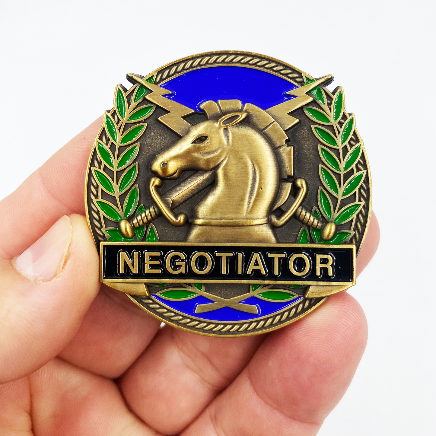 GL13-002 Los Angeles Police Department LAPD Thin Blue Line Negotiator Challenge Coin