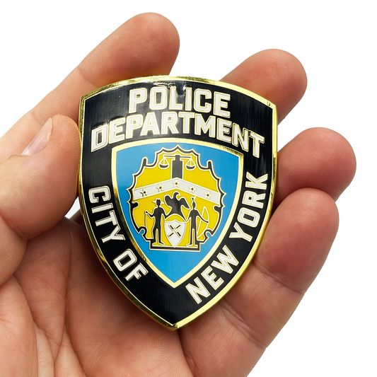 F-005 NYPD NEW YORK CITY Police Department Dept. Challenge Coin thin blue line