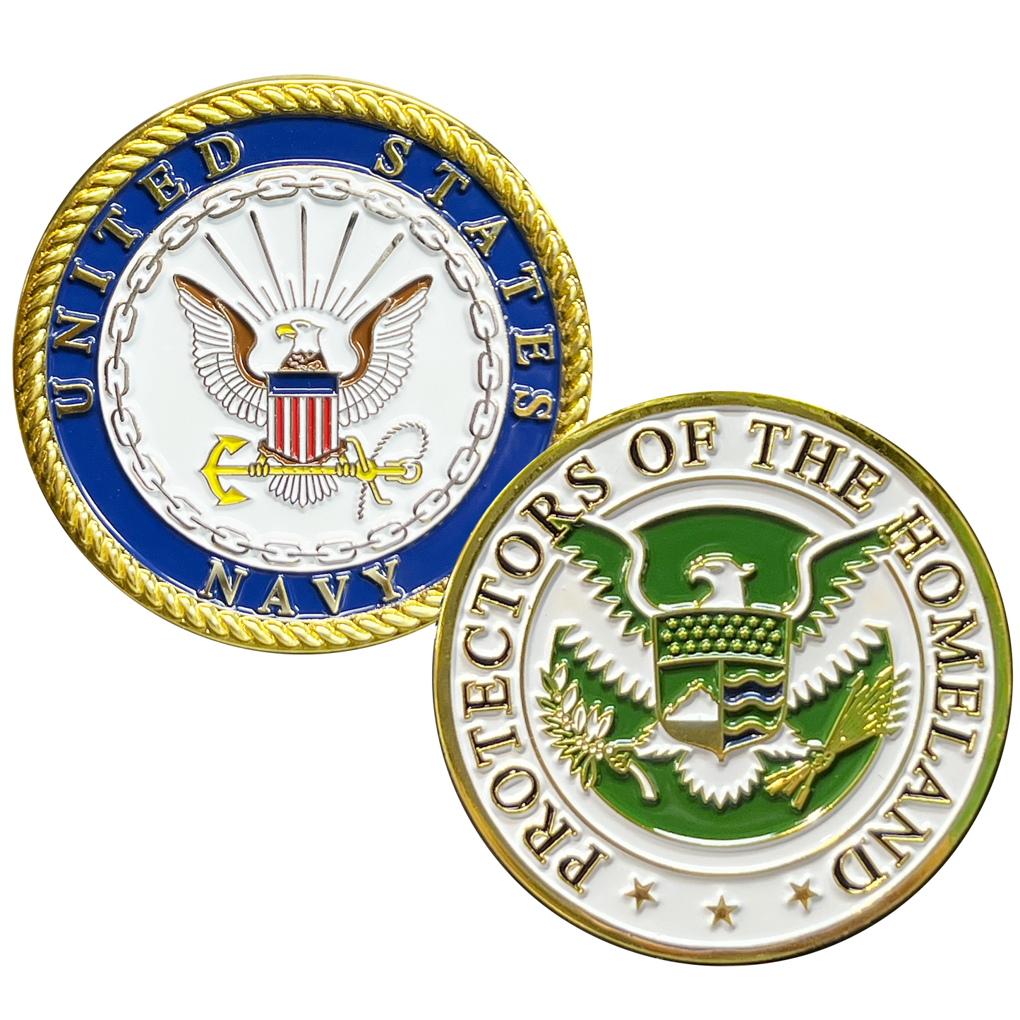 EL11-014 Protectors of the Homeland Naval CBP HSI FAM Secret Service US Navy Challenge Coin Military Veteran