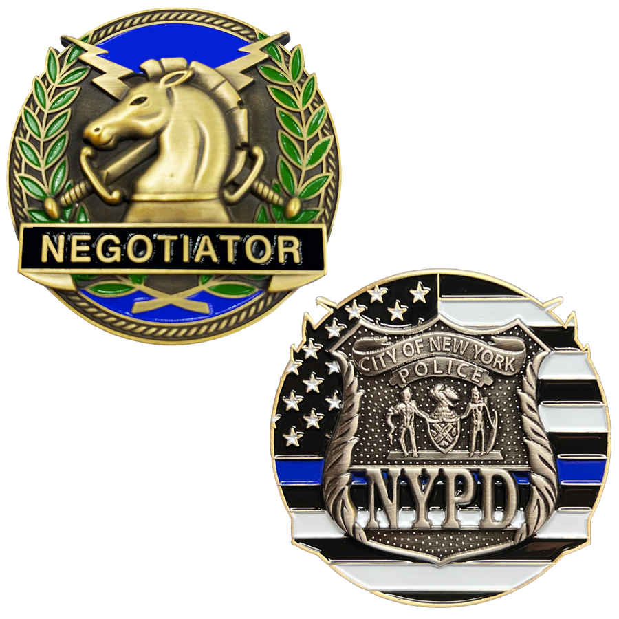 GL13-008 NYPD New York City Police Negotiator Challenge Coin Negotiator