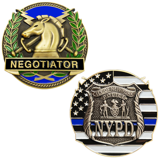GL13-008 NYPD New York City Police Negotiator Challenge Coin Negotiator