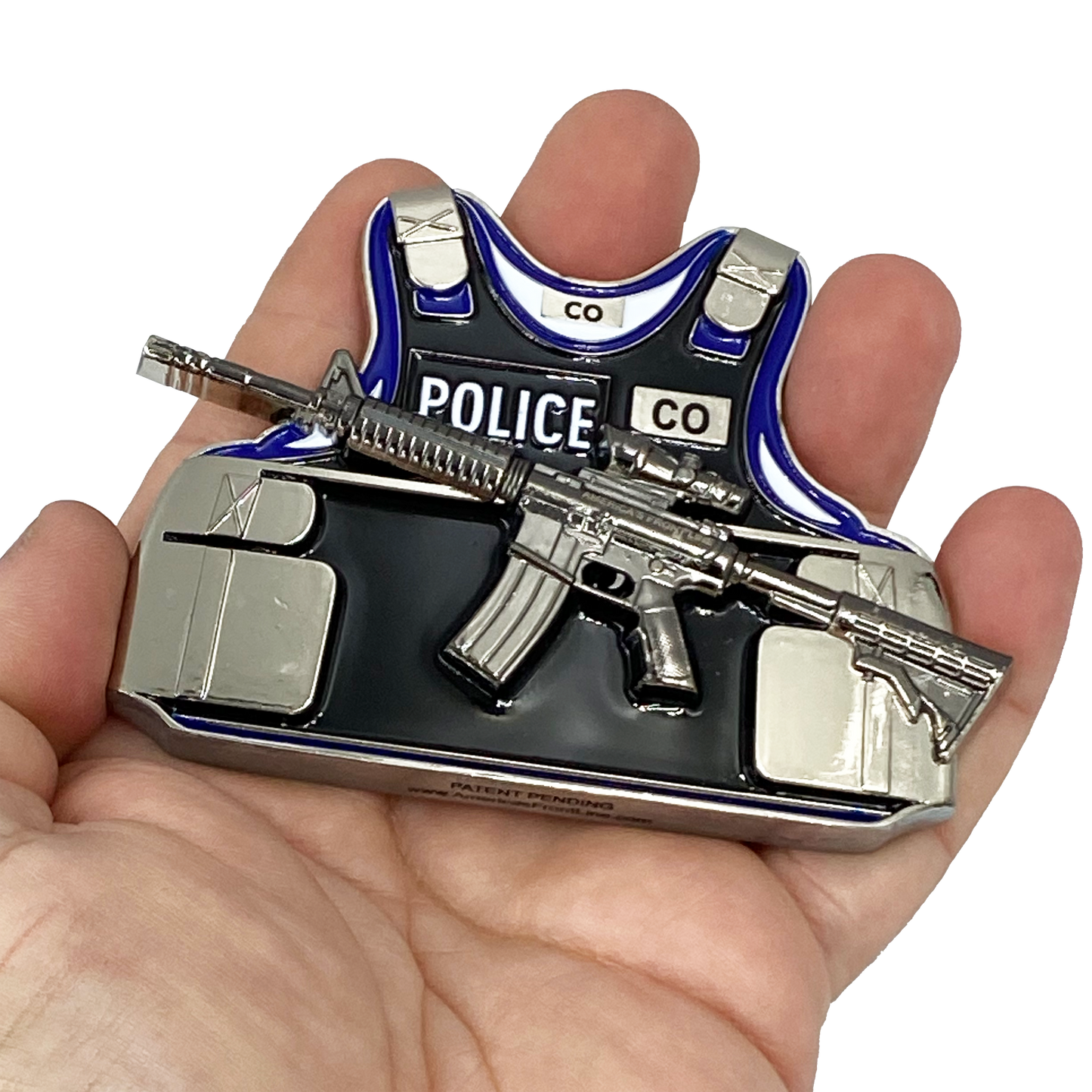 DL1-04 Correctional Officer M4 Body Armor 3D self standing Challenge Coin Corrections Prison Jail Thin Gray Line