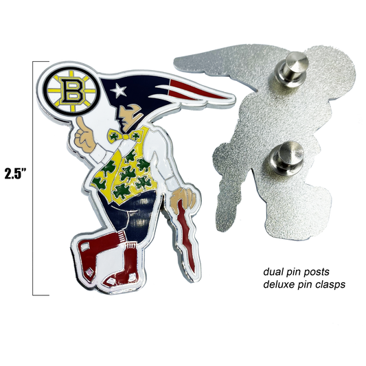 II-020 Boston Guy Sports Man Massachusetts Bruins Patriots Celtics Red Rox Challenge Coin Pin Cloisonné