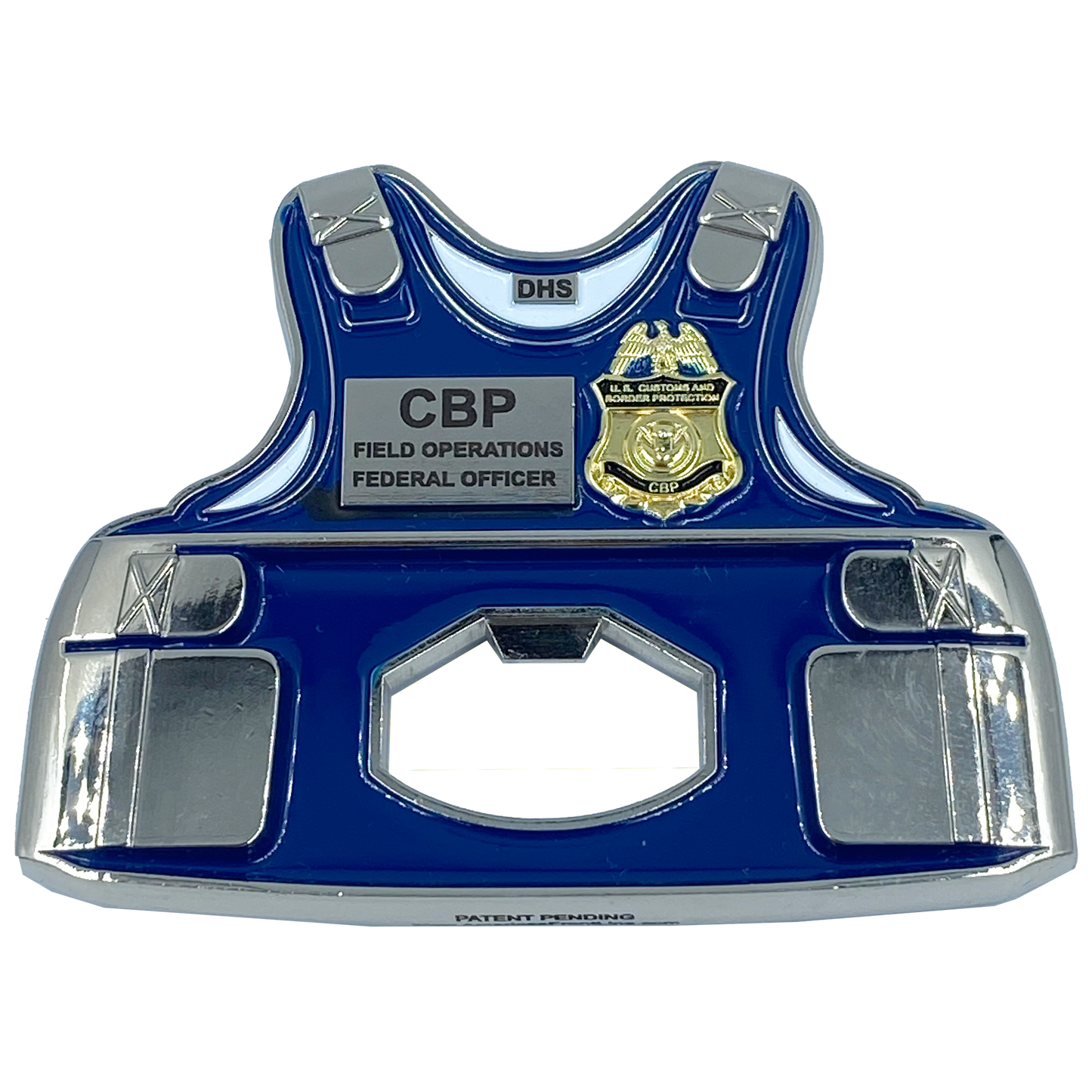 EL6-011 OFO CBP Field Operations Bottle Opener Body Armor Ballistic Vest Challenge Coin CBPO Field Ops CBP Officer