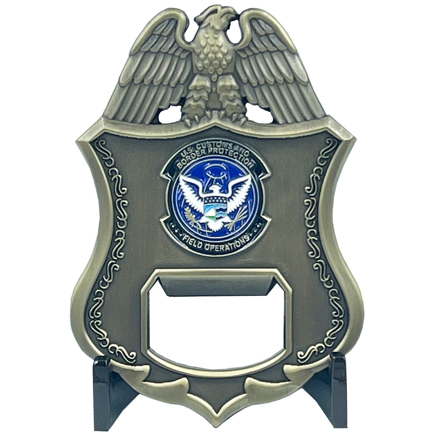BL10-004 CBP Officer Office of Field Operations OFO CBPO Challenge Coin Bottle Opener