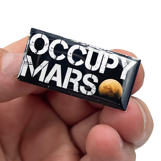 discontinued EL6-014 Elon Musk OCCUPY MARS pin SpaceX Tesla pin with 2 pin posts