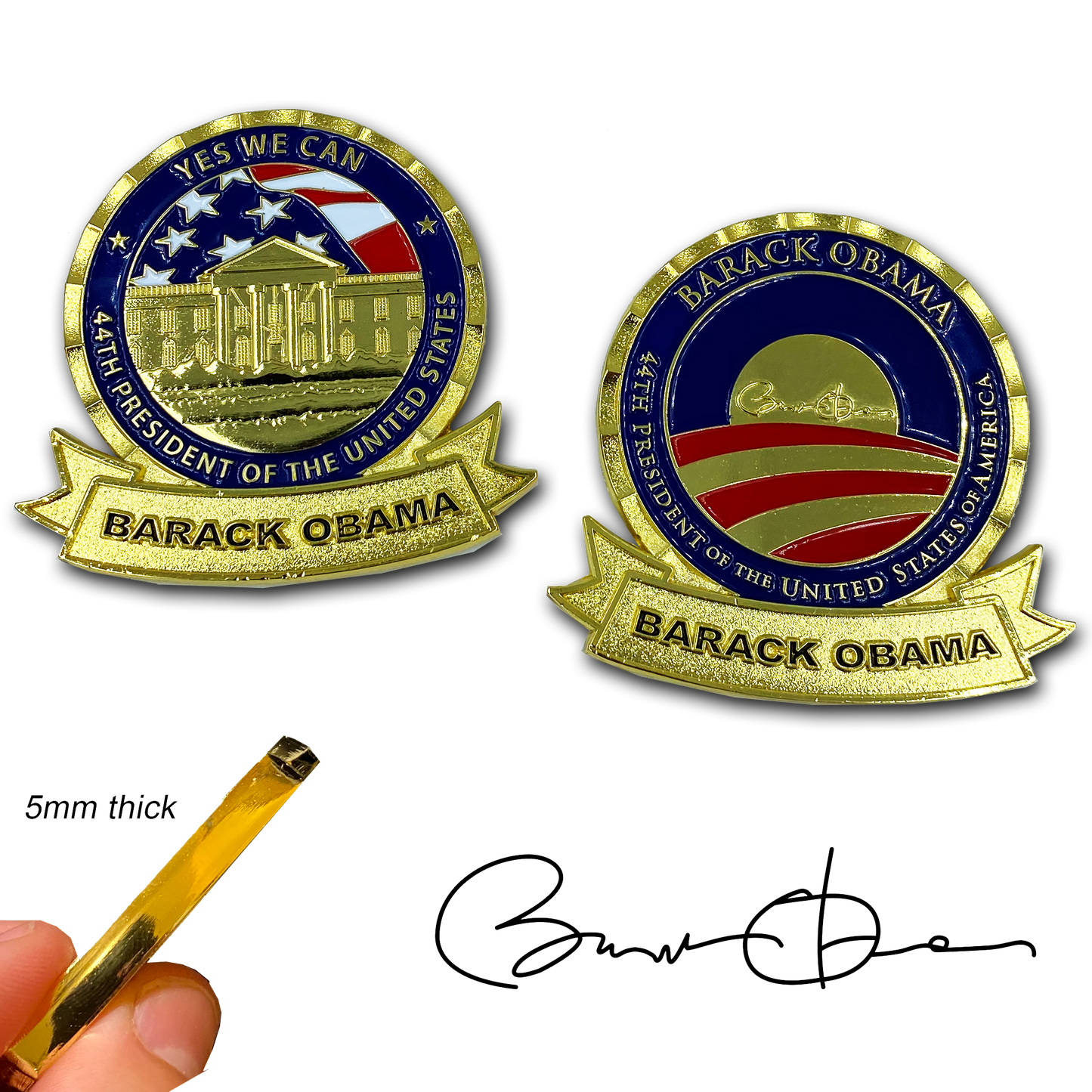 AA-018 President Barack Obama 44 MAGA Yes We Can POTUS White House Challenge Coin