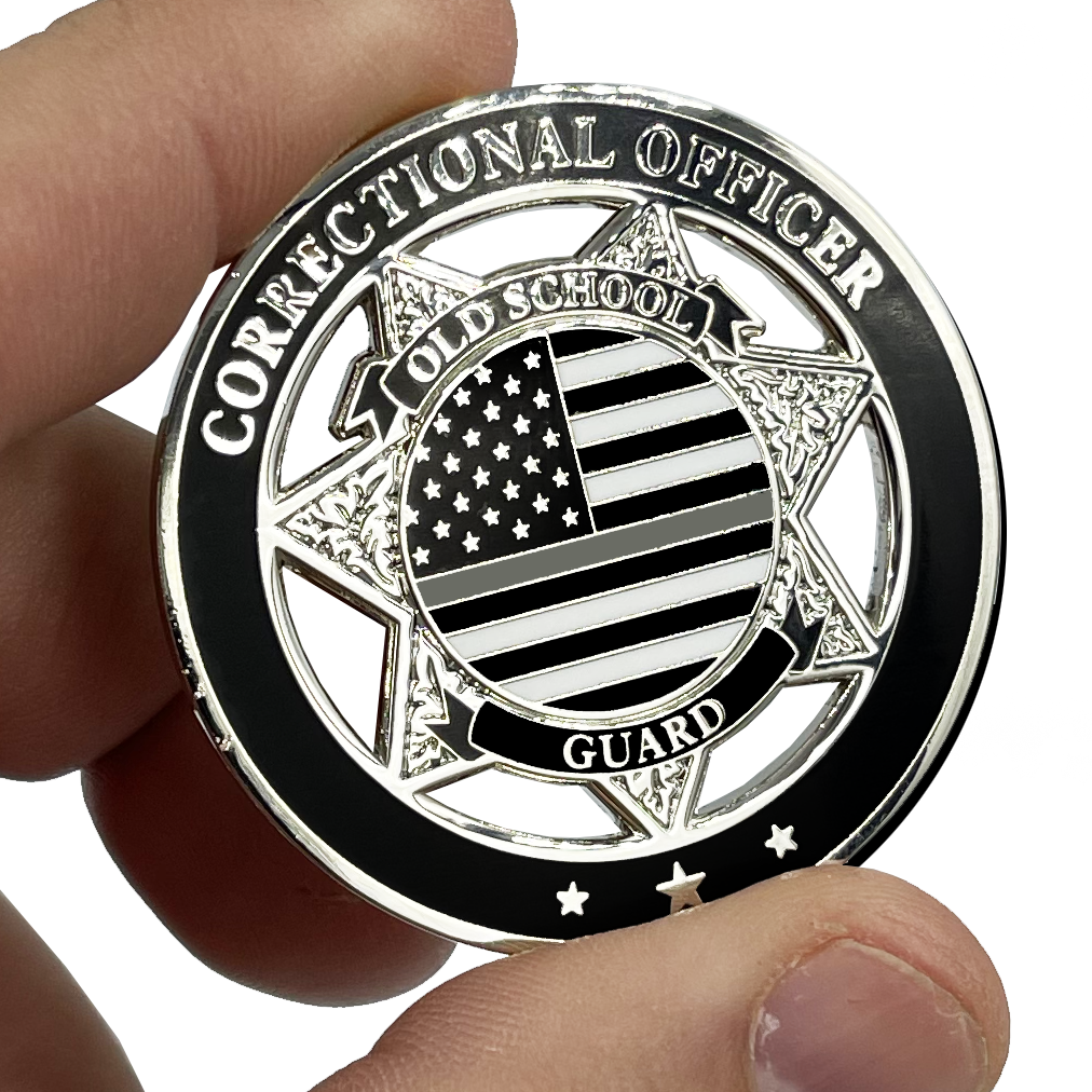 BL5-004 Can't Fix Stupid Old School Prison Guard Correctional Officer CO Corrections Thin Gray Line Challenge Coin