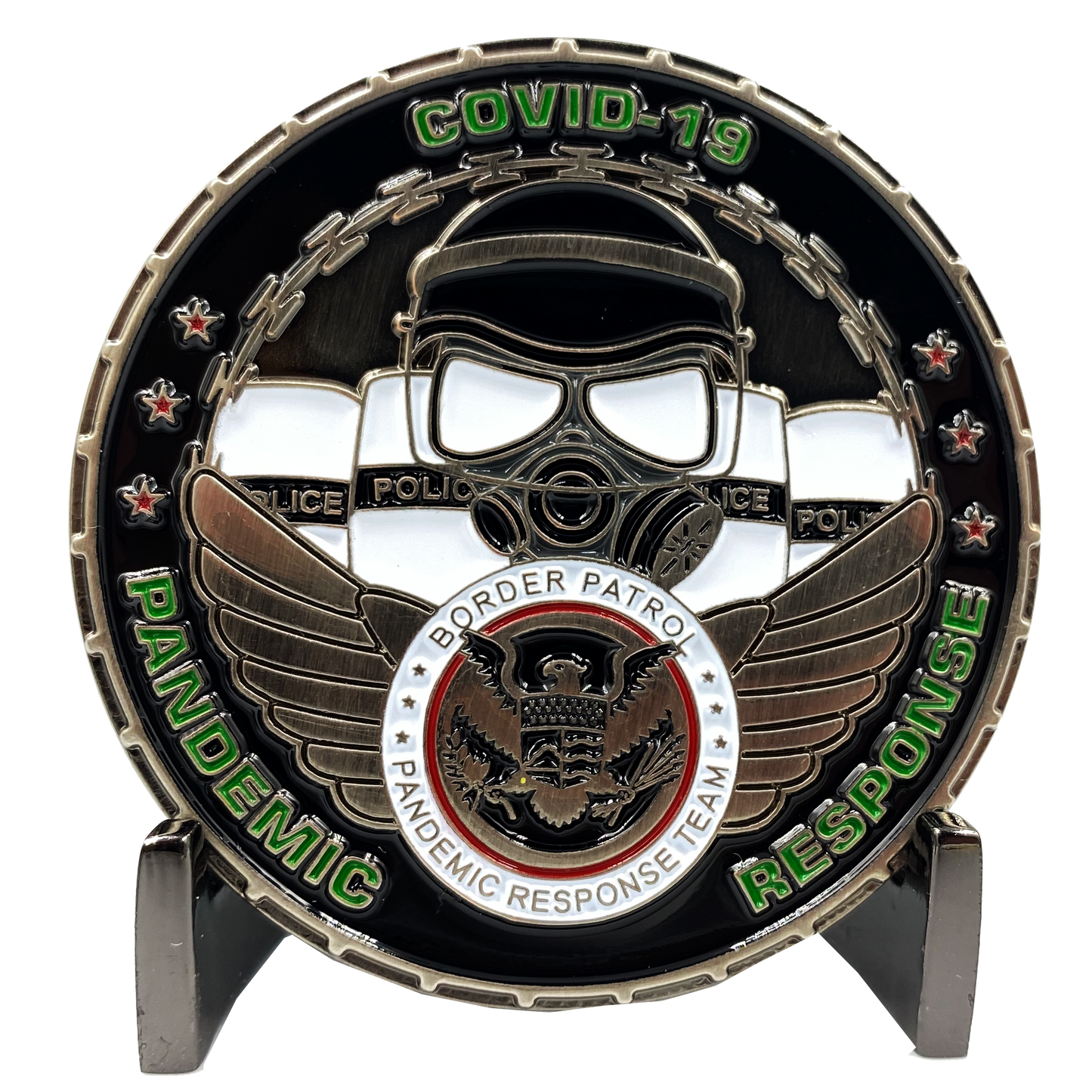 CL4-15 Border Patrol Pandemic Response Team Thin Green Line Police Challenge Coin CBP