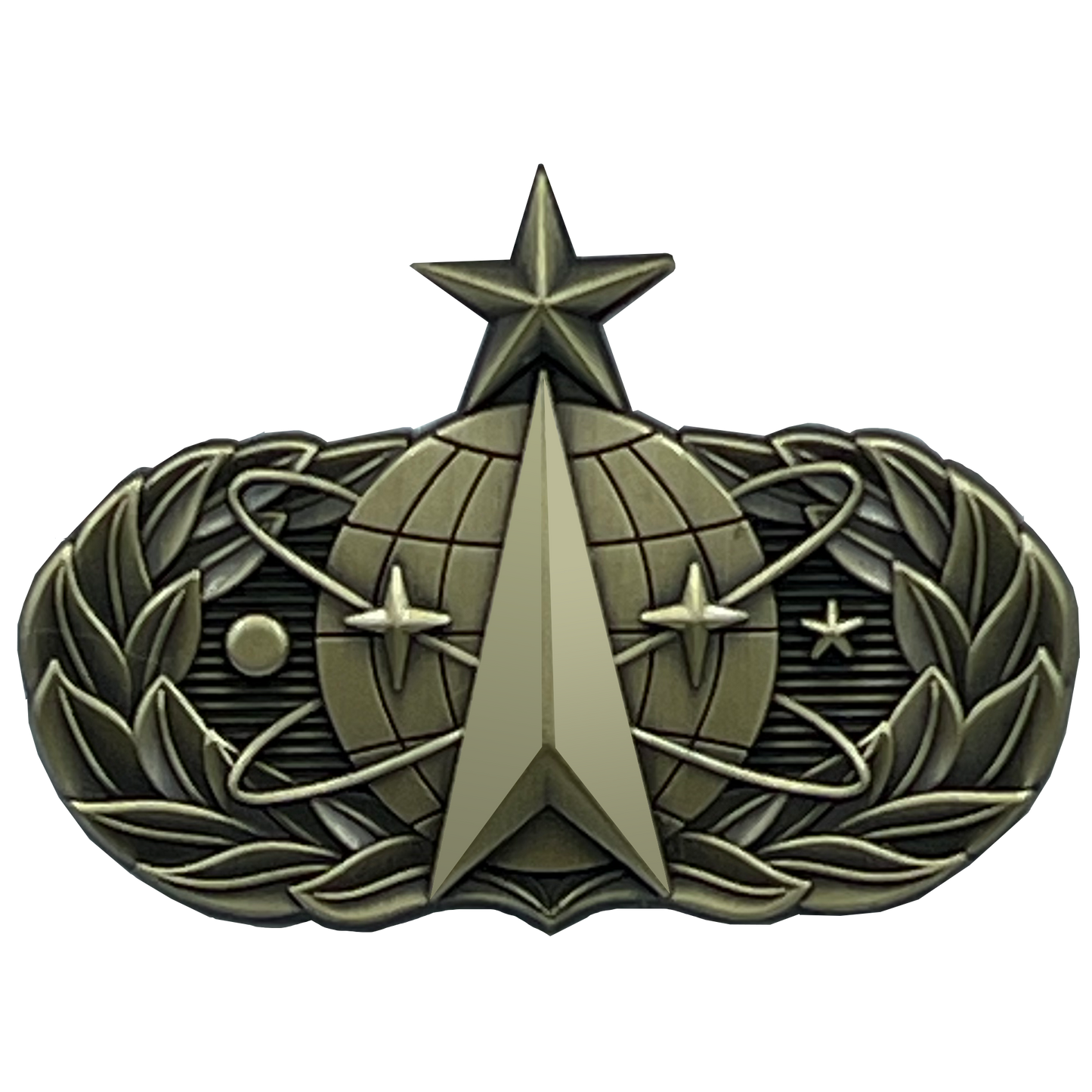 EL2-007 Space Force Ops United States Air Force USAF Senior Space Operations Master   1.625" Lapel Pin with dual posts and deluxe locking clasps