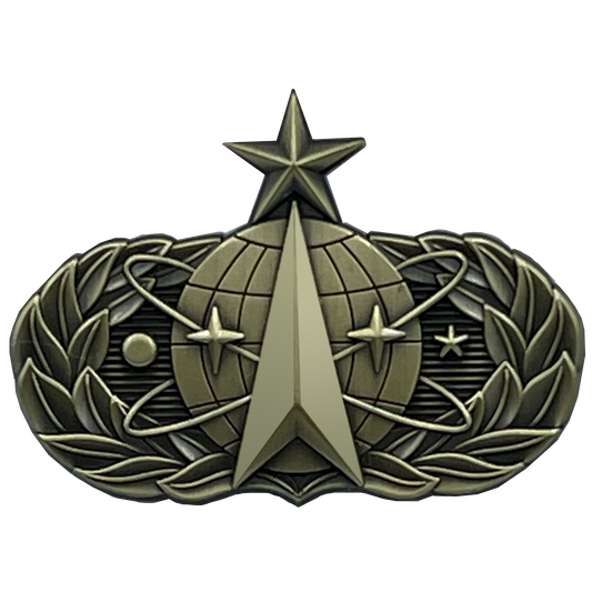 EL2-007 Space Force Ops United States Air Force USAF Senior Space Operations Master   1.625" Lapel Pin with dual posts and deluxe locking clasps