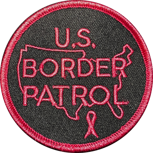 BL14-011 Pink Ribbon Breast Cancer Awareness Border Patrol Agent Patch