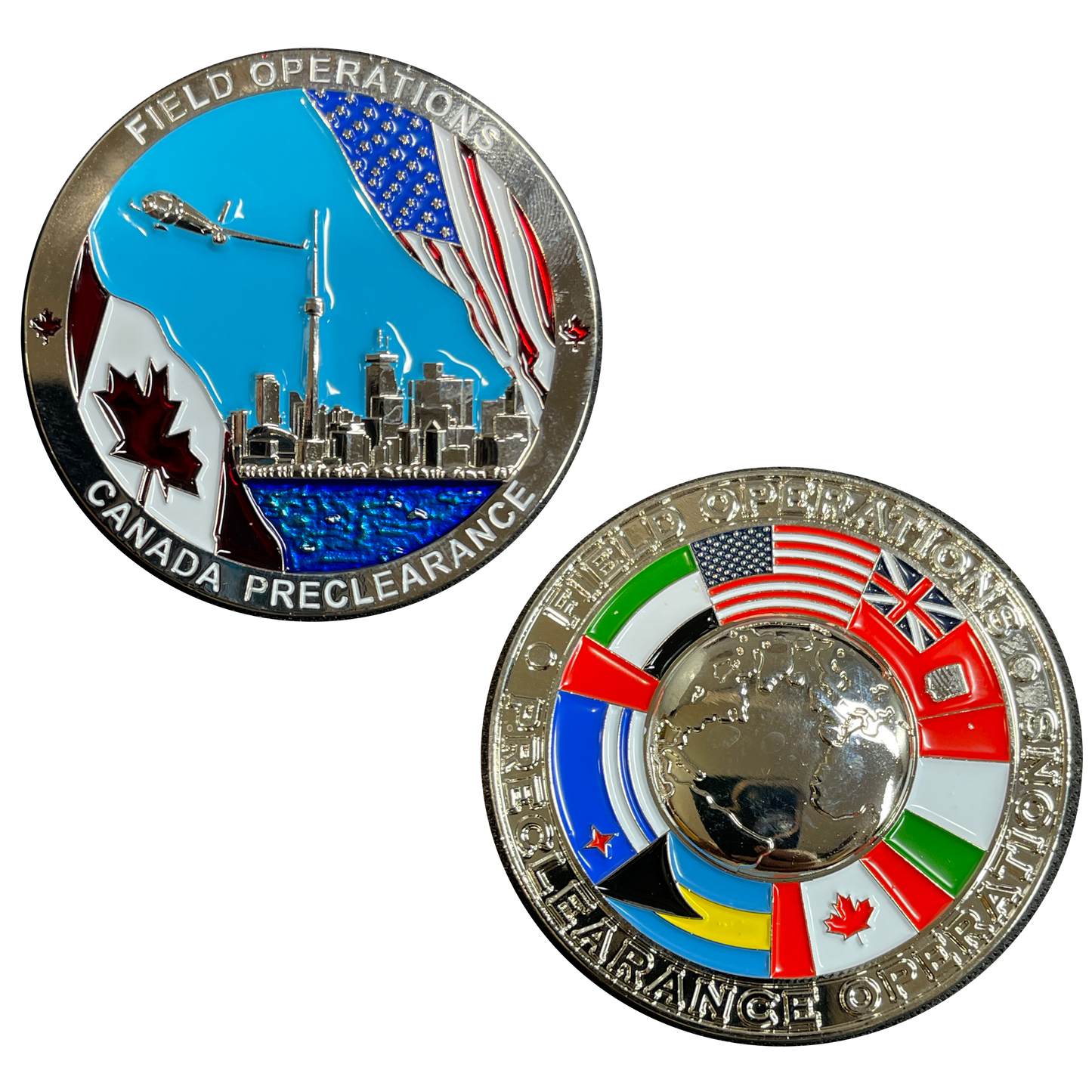 EL2-002 CBP Preclearance Canada Police Field Operations CBPO CBP Officer Field Ops Challenge Coin