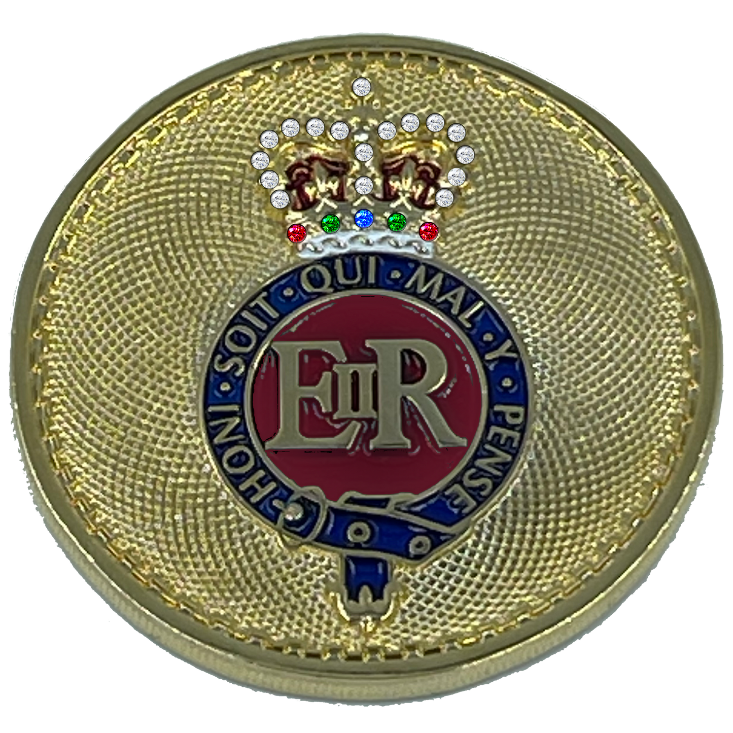 BL8-010 Queen Elizabeth 24KT Gold Plated Challenge Coin UK Queen's Guard Grenadier Guards Buckingham Palace