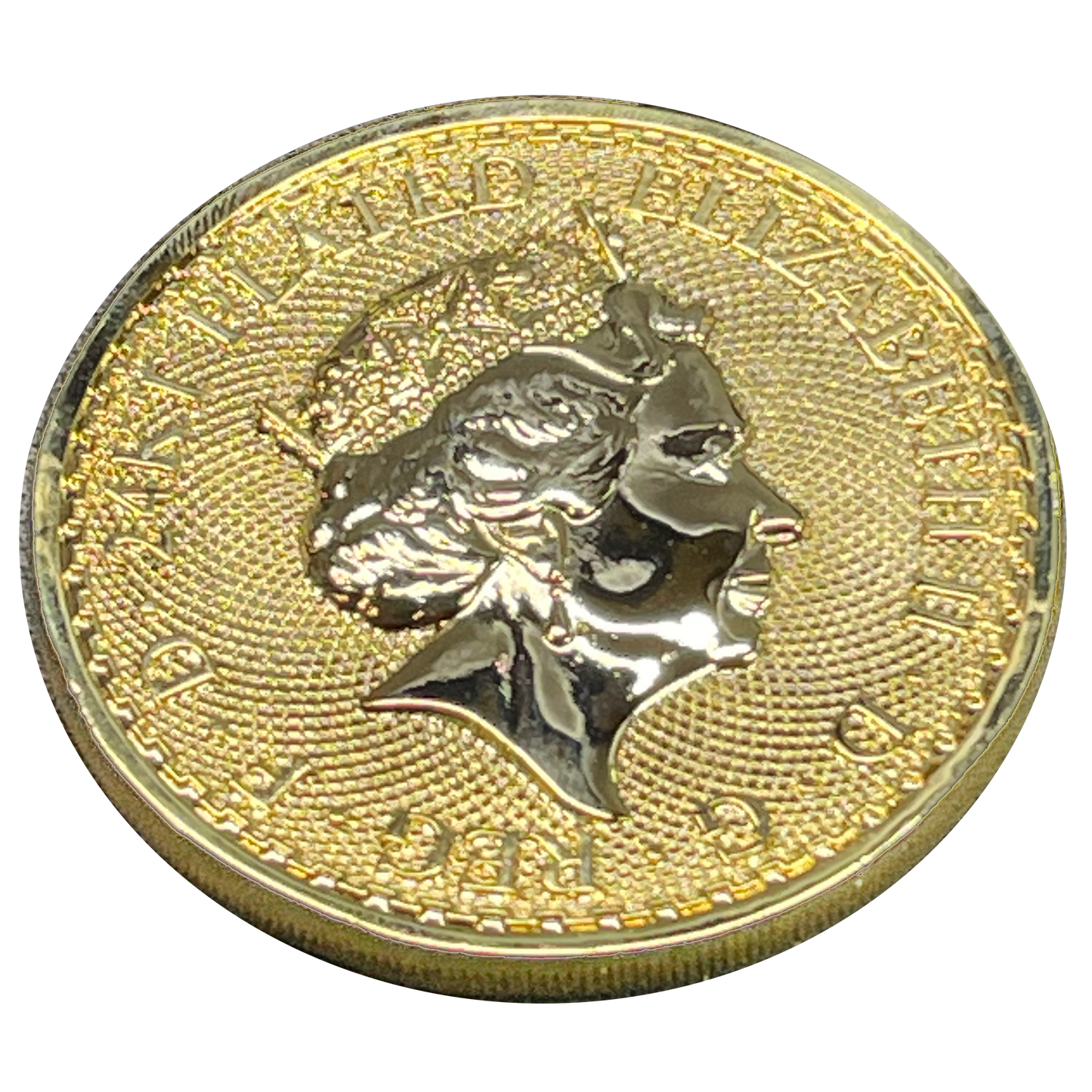BL8-010 Queen Elizabeth 24KT Gold Plated Challenge Coin UK Queen's Guard Grenadier Guards Buckingham Palace