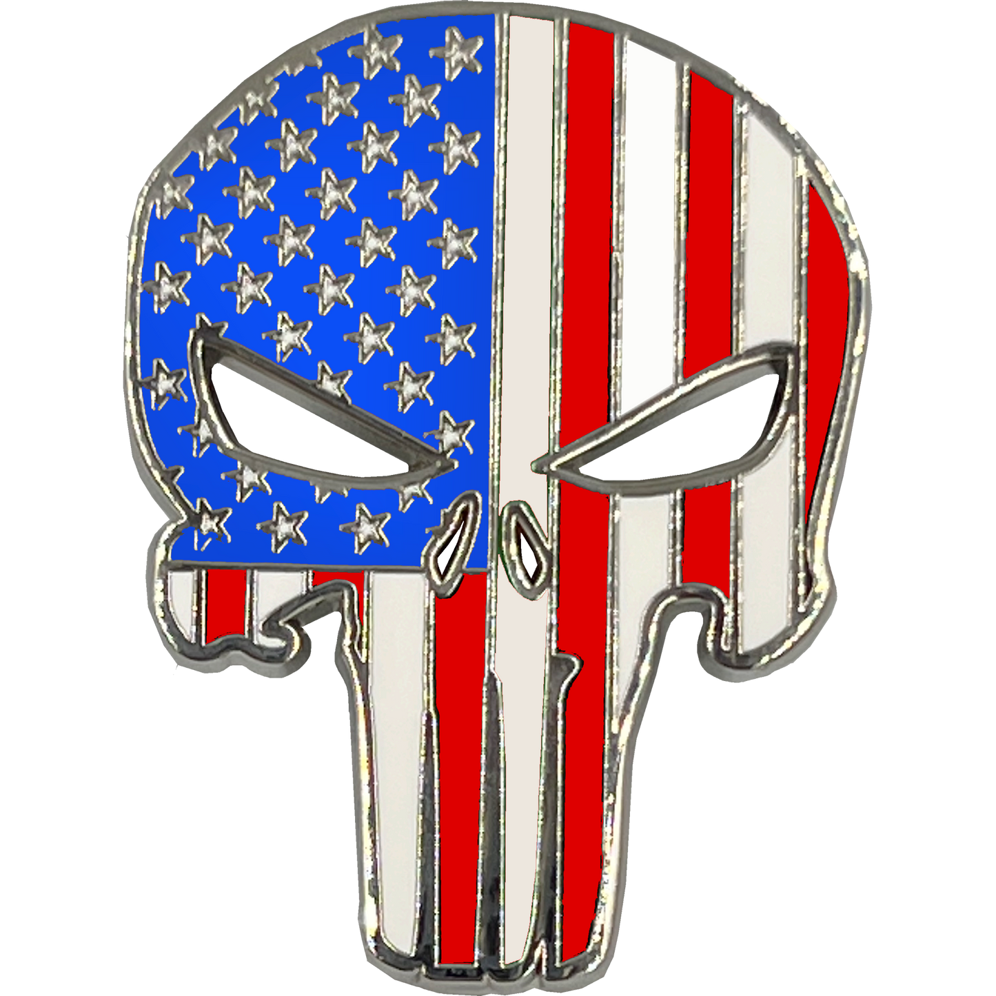 PBX-003-C American Flag Pin USA with die-cut eyes dual pin posts and deluxe locking clasps