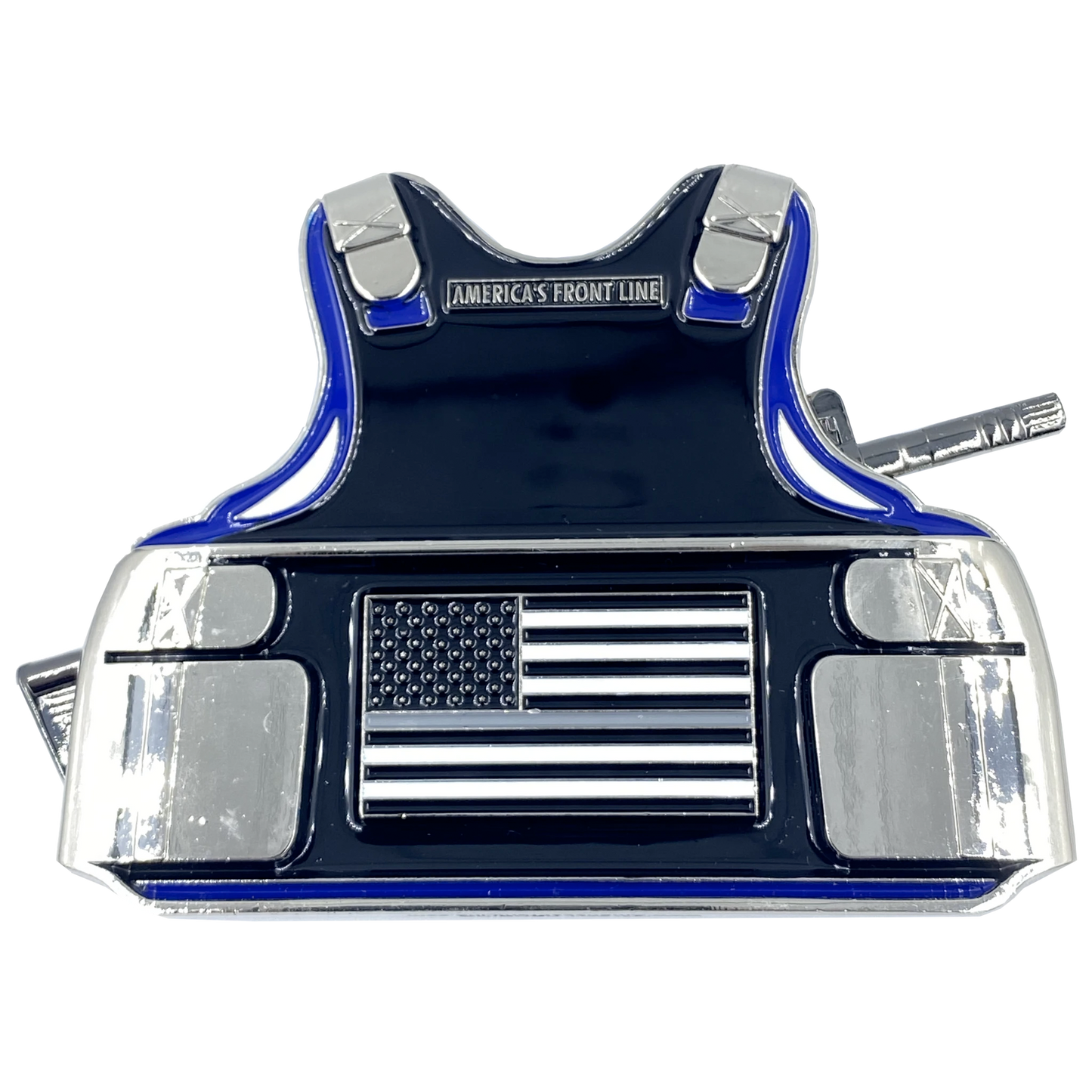 BL14-014 Correctional Officer RRT Rapid Response Team 3D self standing Challenge Coin Corrections Prison Jail Thin Gray Line