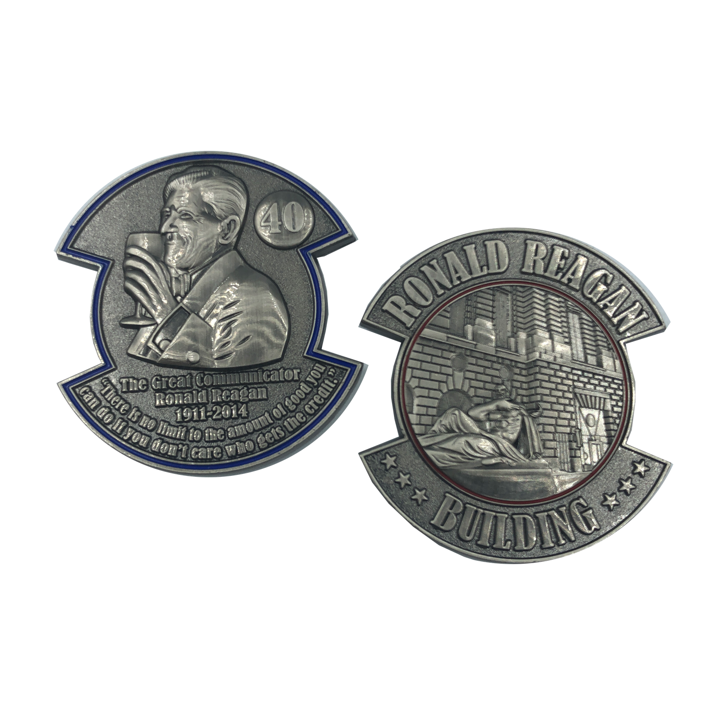 E-016 Ronald Reagan 40 Challenge Coin RRB Reagan Building CBP HQ