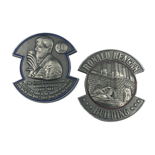 E-016 Ronald Reagan 40 Challenge Coin RRB Reagan Building CBP HQ