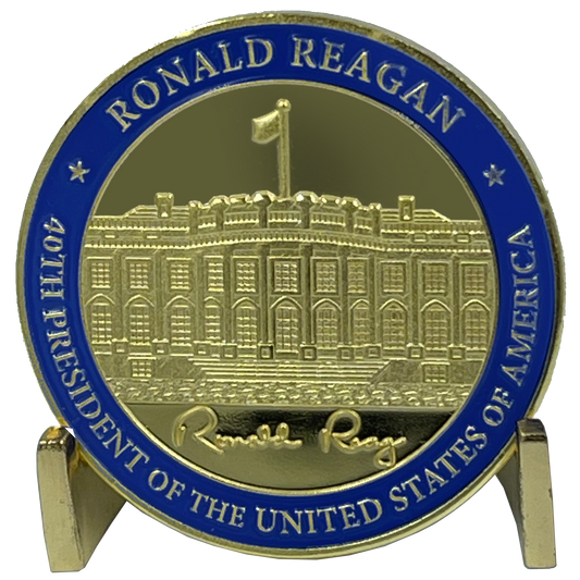 EL7-01 40th President Ronald Reagan Challenge Coin White House POTUS coin
