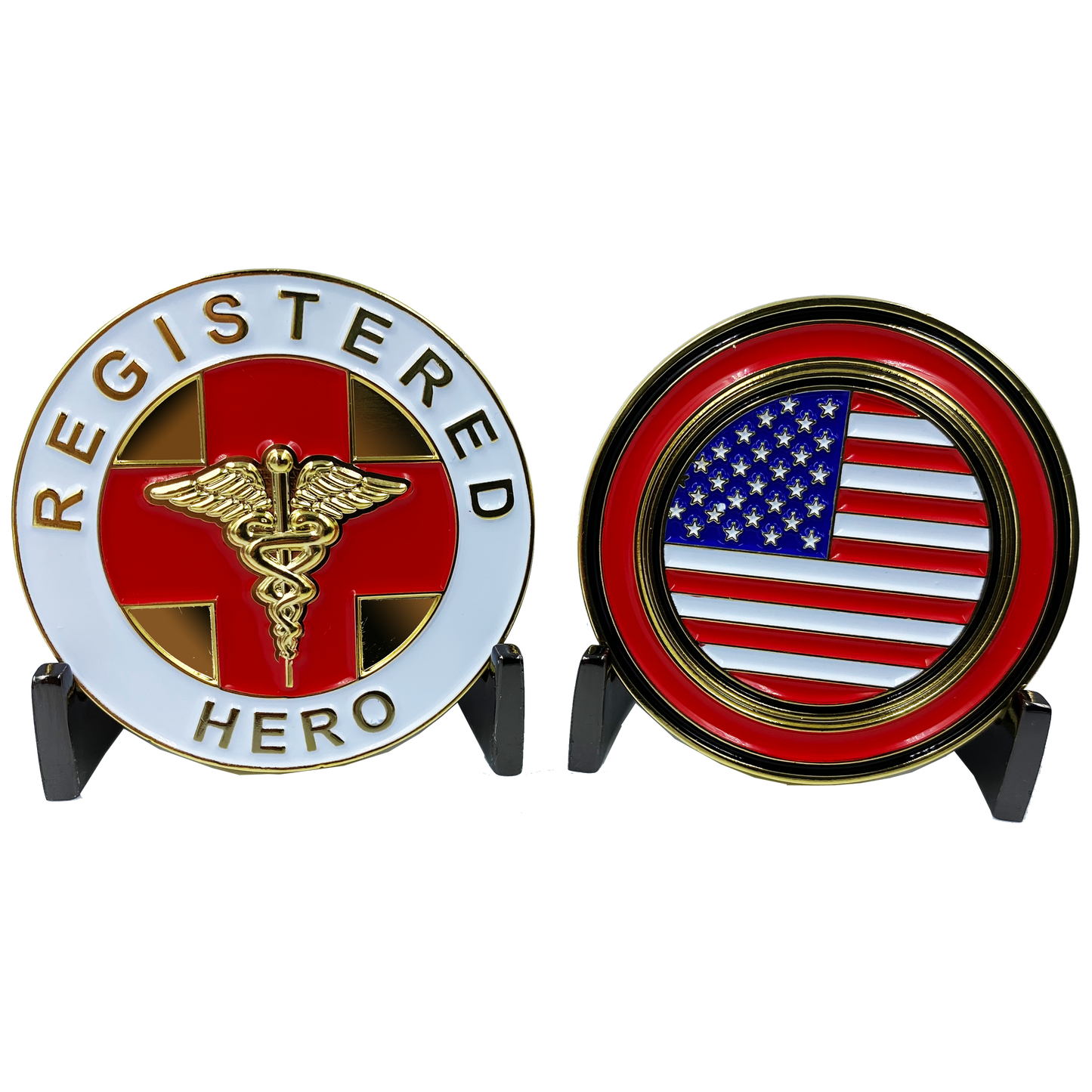 CL-JJ Registered Hero Challenge Coin for Nurses, Doctors, Paramedic, EMT, BSN, RN