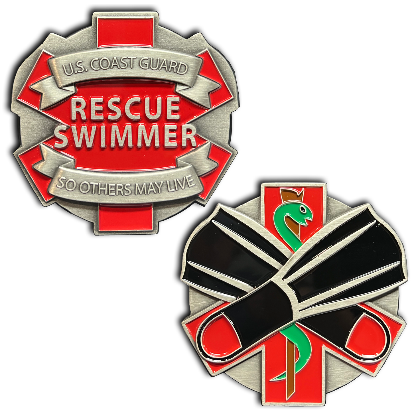 EL11-009 US Coast Guard Rescue Swimmer Challenge Coin USCG So Others May Live