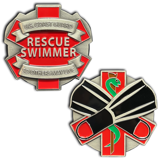 EL11-009 US Coast Guard Rescue Swimmer Challenge Coin USCG So Others May Live