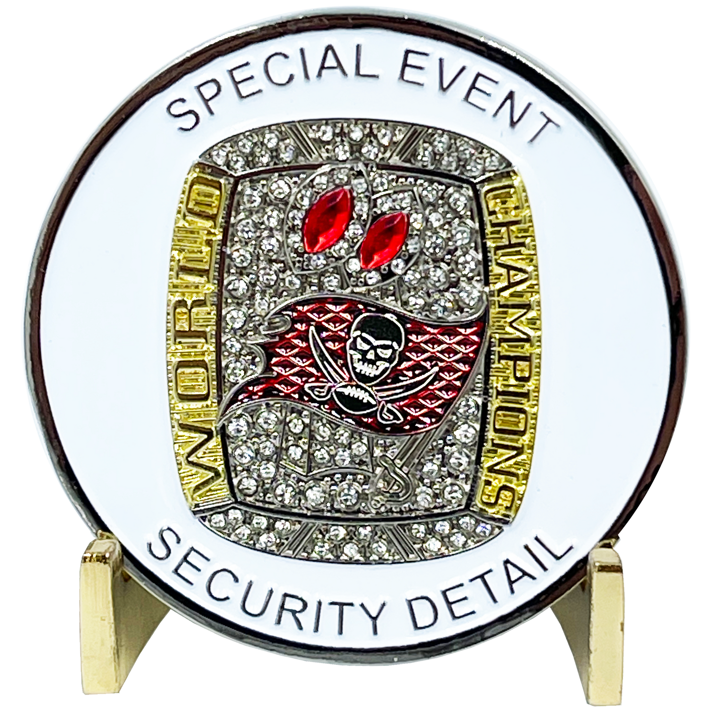 BL10-017 Tampa Bay Police Special Event Security Detail Buccaneers Challenge Coin CBP ICE HSI FPS FAM