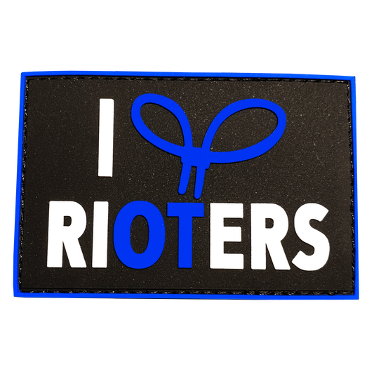DL4-10 I Love Rioters zip tie handcuff Law Enforcement Thin Blue Line Police Morale Patch hook and loop back PVC