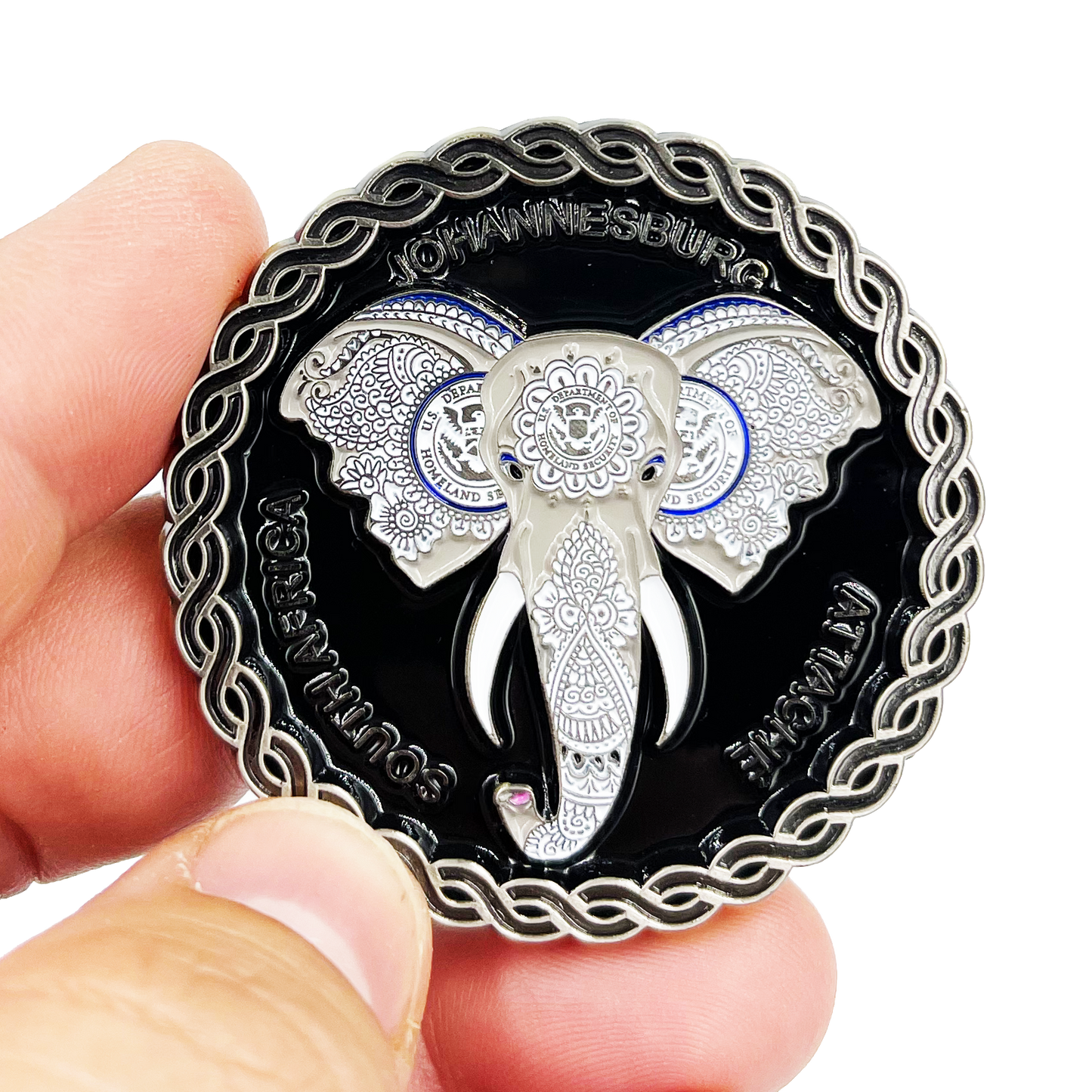 discontinued BL5-006 South Africa Attaché Challenge Coin CBP Elephant Field Ops Attache Border Patrol