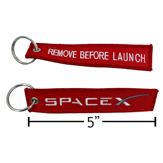 II-019 Space X REMOVE BEFORE LAUNCH Keychain or Luggage Tag or zipper pull SpaceX