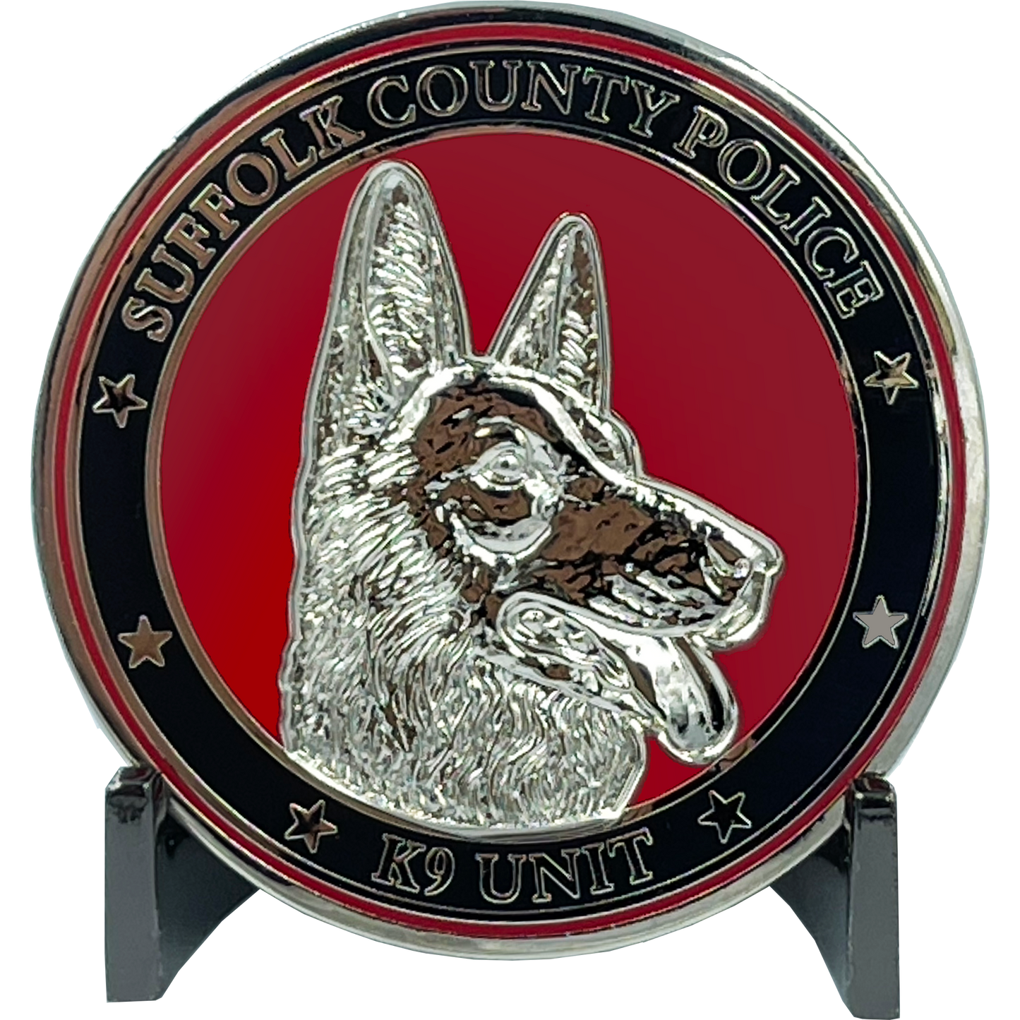 EL8-012 Canine K9 Officer SCPD LI Suffolk County Police Department Long island Dept. Challenge Coin thin blue line