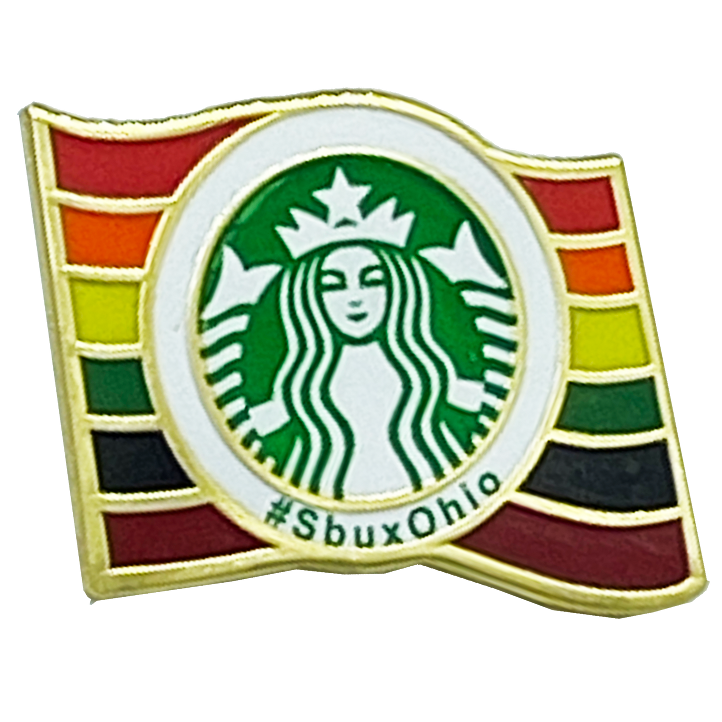 BL11-019 Starbucks LGBTQ+ Rainbow Flag Pride Parade Pin #SbuxOhio