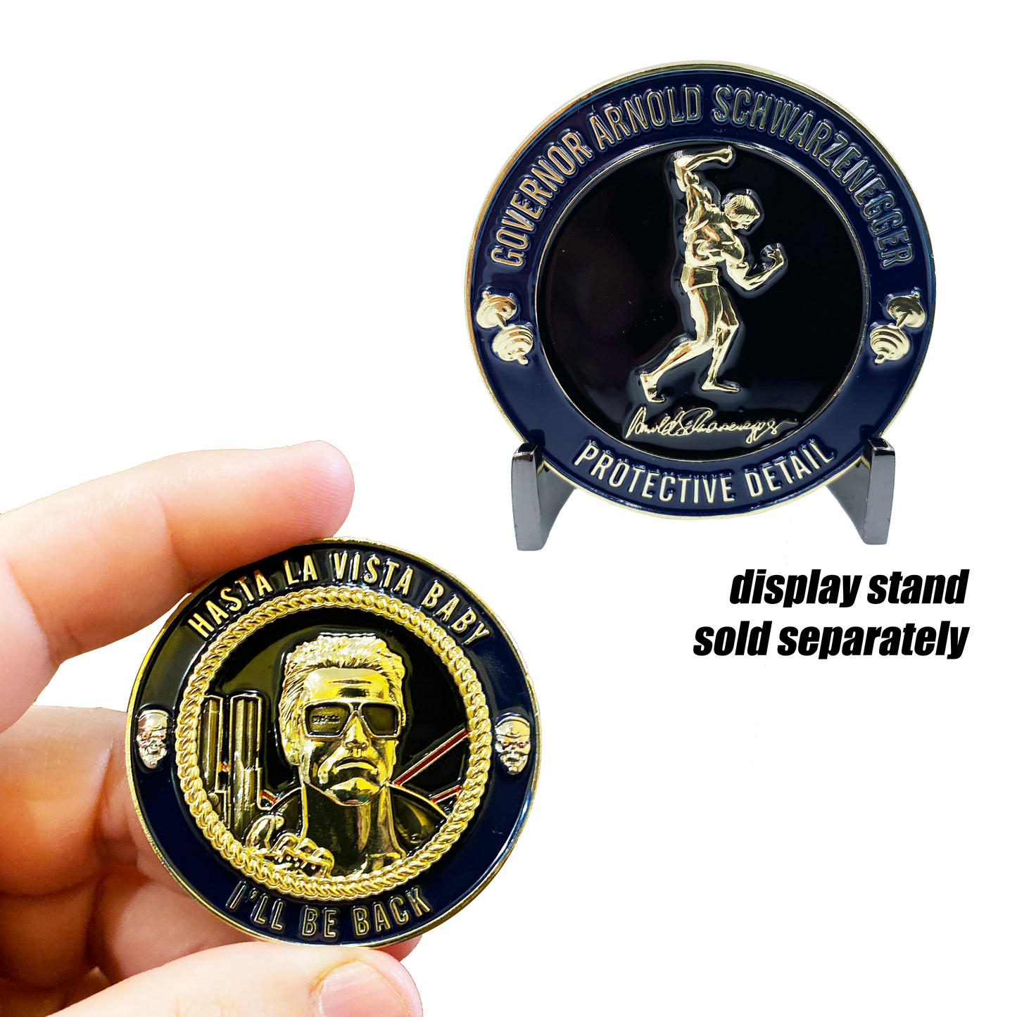 LL-008 Governor Arnold Schwarzenegger Protective Detail Challenge Coin Terminator