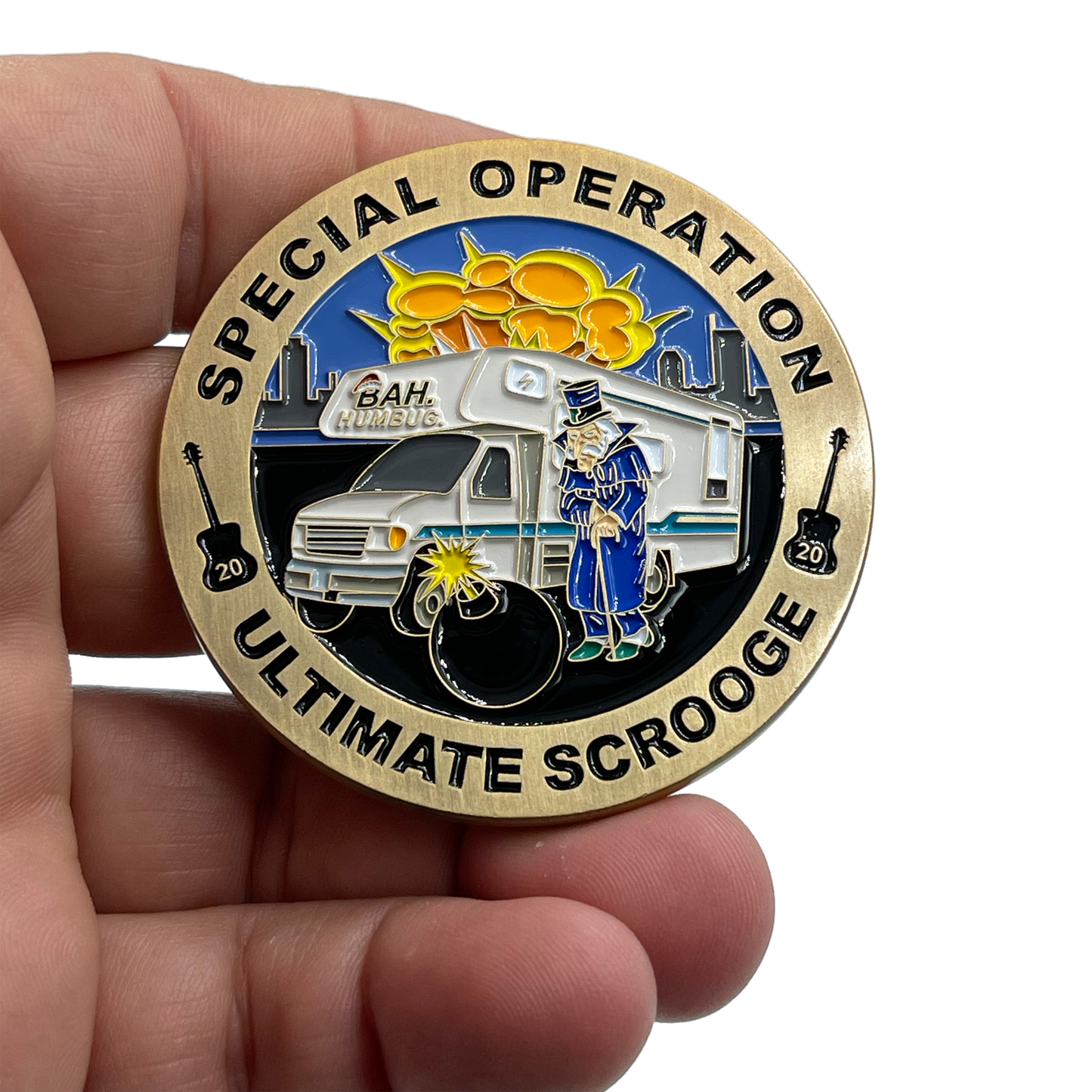 EL8-007 Ultimate Scrooge Task Force FBI ATF Special Agent Metro Nashville Police Department Challenge Coin RV Explosion 2020