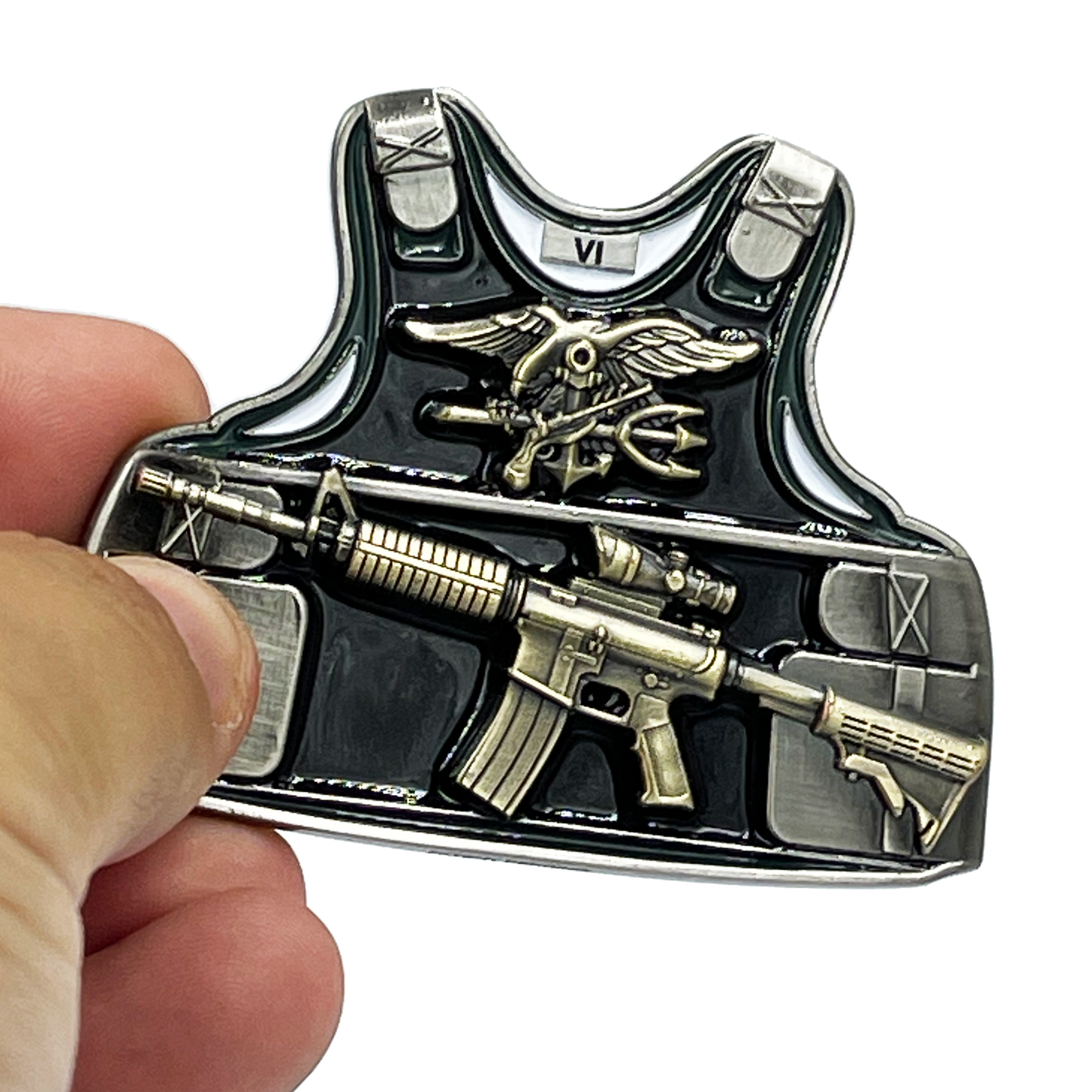 BL10-010 Navy Seal Team 6 Body Armor Naval Special Warfare DEVGRU Challenge Coin