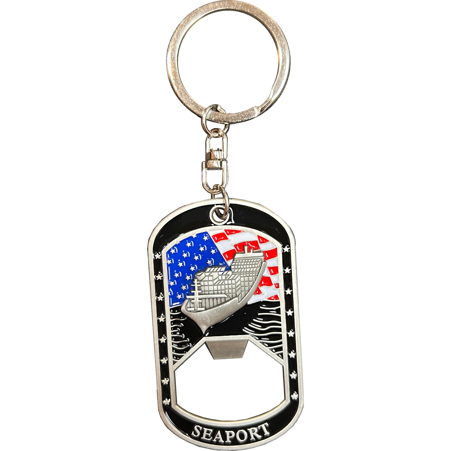 GL9-008 CBP Officer OFO Seaport A-TCET Trade Cruise Ship Passenger Challenge Coin Keychain Bottle Opener