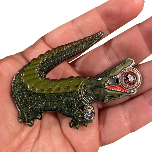 discontinued FF-021 Florida Gators Challenge Coin Police K9 FL State Seminoles SemiHoles