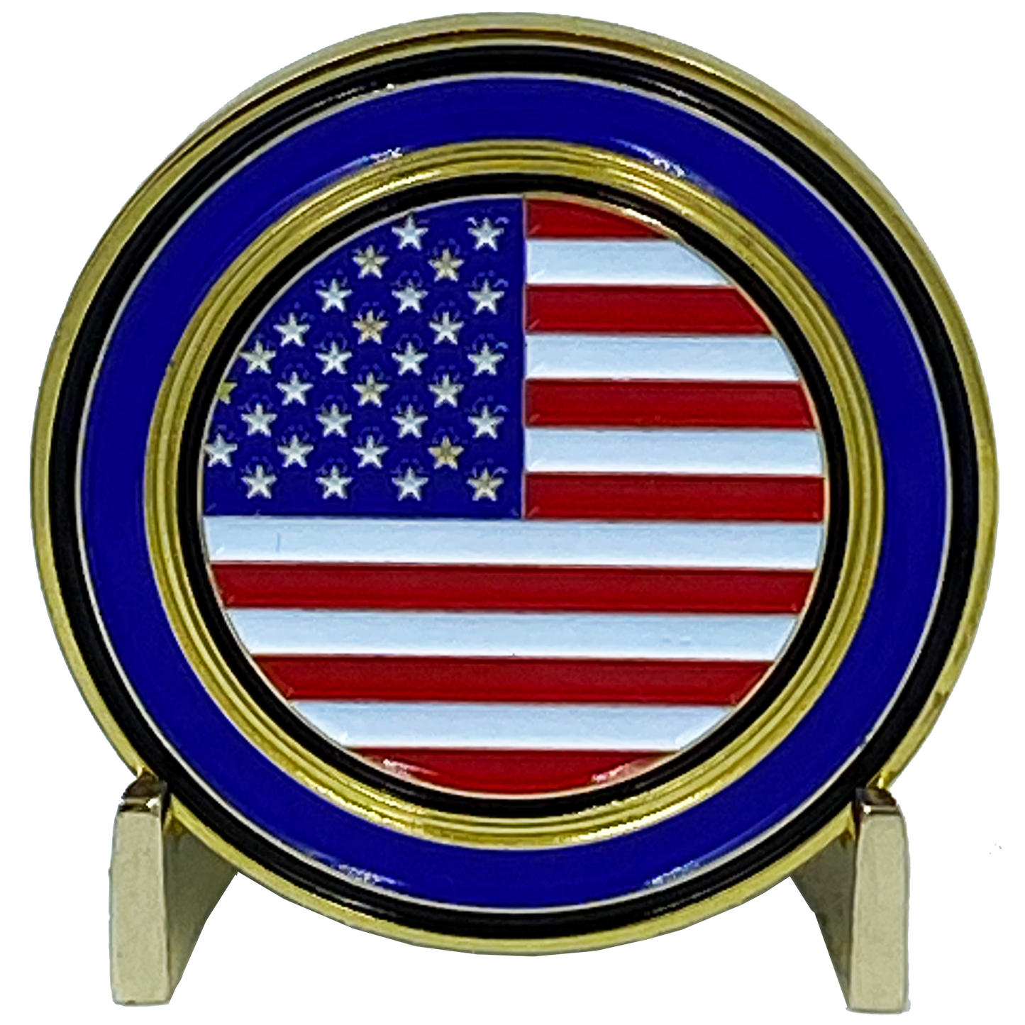 DISCONTINUED DL6-03 September 11th 9/11 Never Again Challenge Coin American Flag 911 New York City Skyline NYC USA